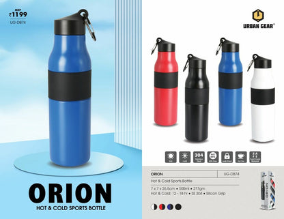 Personalized Engraved Hot and Cold Sports Bottle ORION - For Return Gift, Corporate Gifting, Office or Personal Use