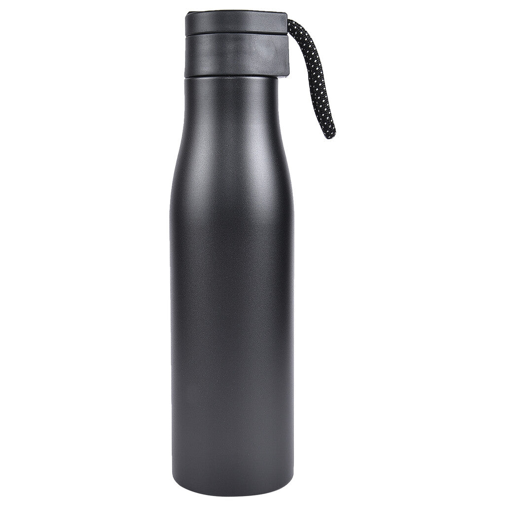 Personalized Engraved Hot and Cold Black Flask Sports Bottle - For Return Gift, Corporate Gifting, Office or Personal Use