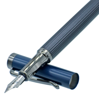 Blue Color Fountain Pen with Silver Clip - Perfect for Gifting, Luxurious Pen for Writers