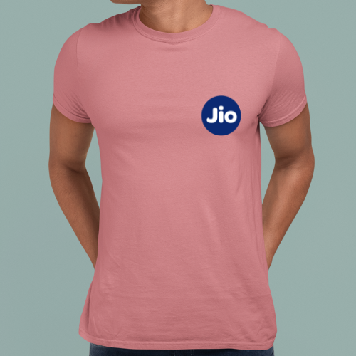 Personalized Salmon Pink Round Neck Promotional T-Shirt for Corporate Gifting, Office Sports, Events, Festivals