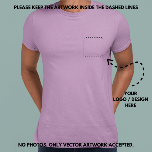 Personalized Lavender Round Neck Promotional T-Shirt for Corporate Gifting, Office Sports, Events, Festivals