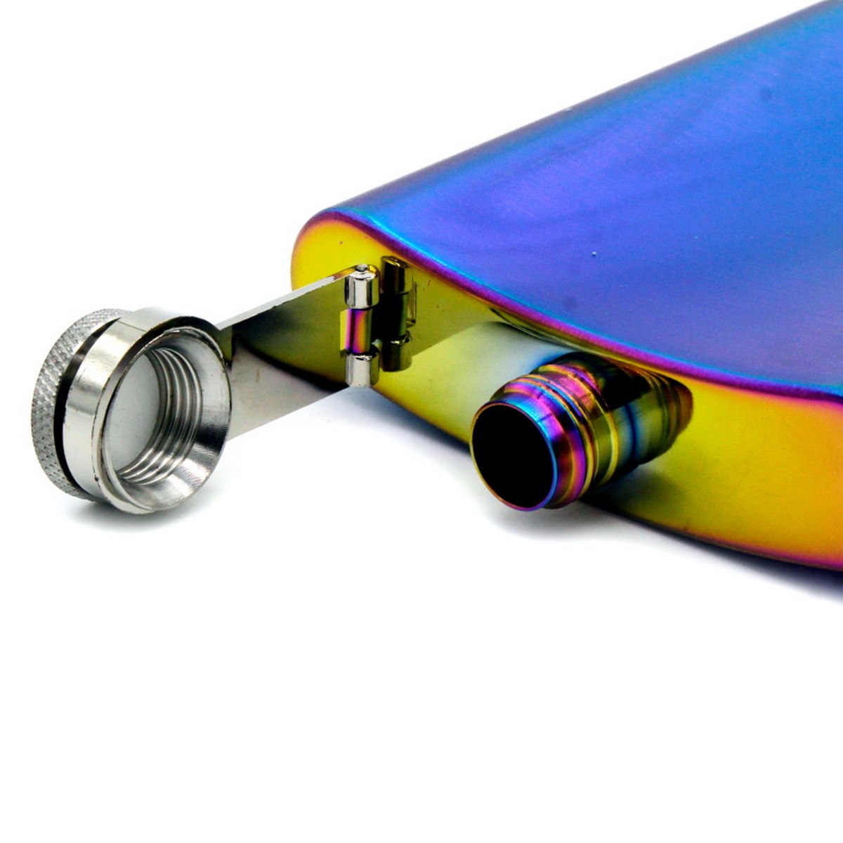Rainbow Stainless Steel Hip Flask 6oz - For Corporate Gifting, Return Gift, Personal Use JA60ZMC