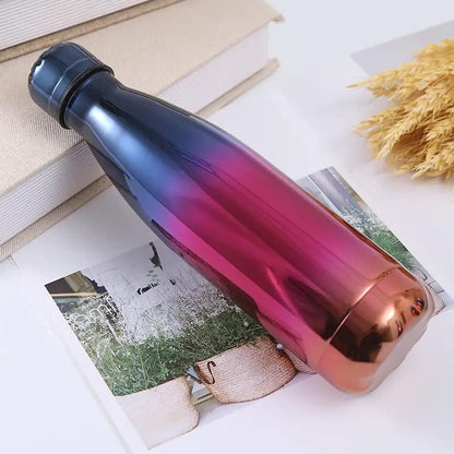Customized Rainbow Cola Shape Water Bottle Laser Engraved - Assorted Colors - 1000ml - For Corporate Gifting, Event Freebies, Promotions, Return Gift