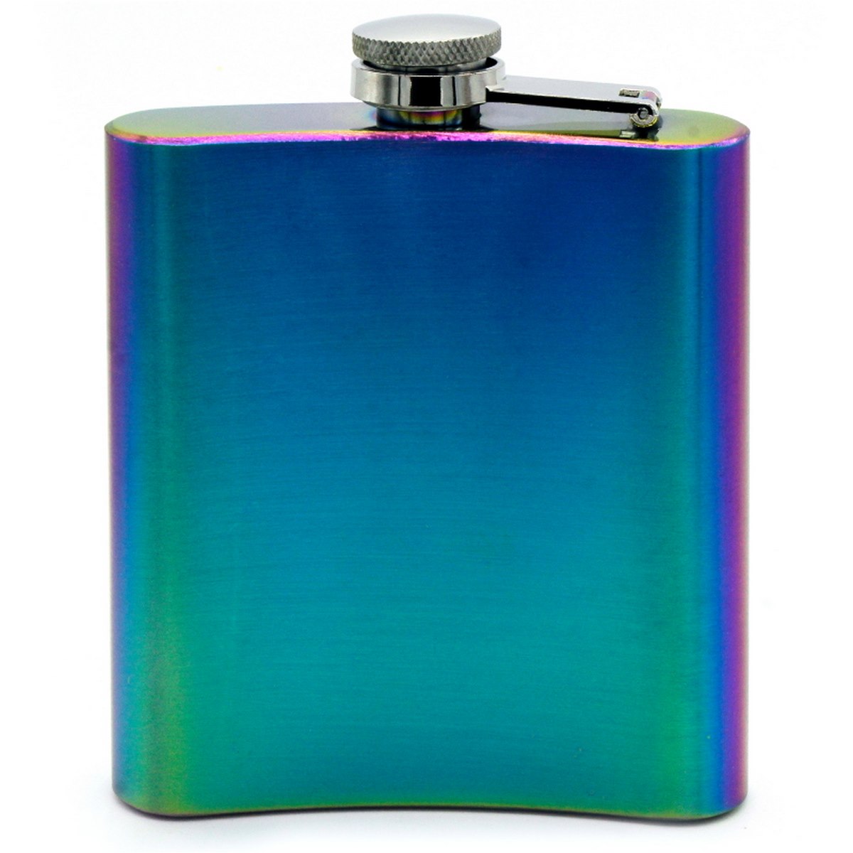 Rainbow Stainless Steel Hip Flask 7oz - For Corporate Gifting, Return Gift, Personal Use JA70ZMC