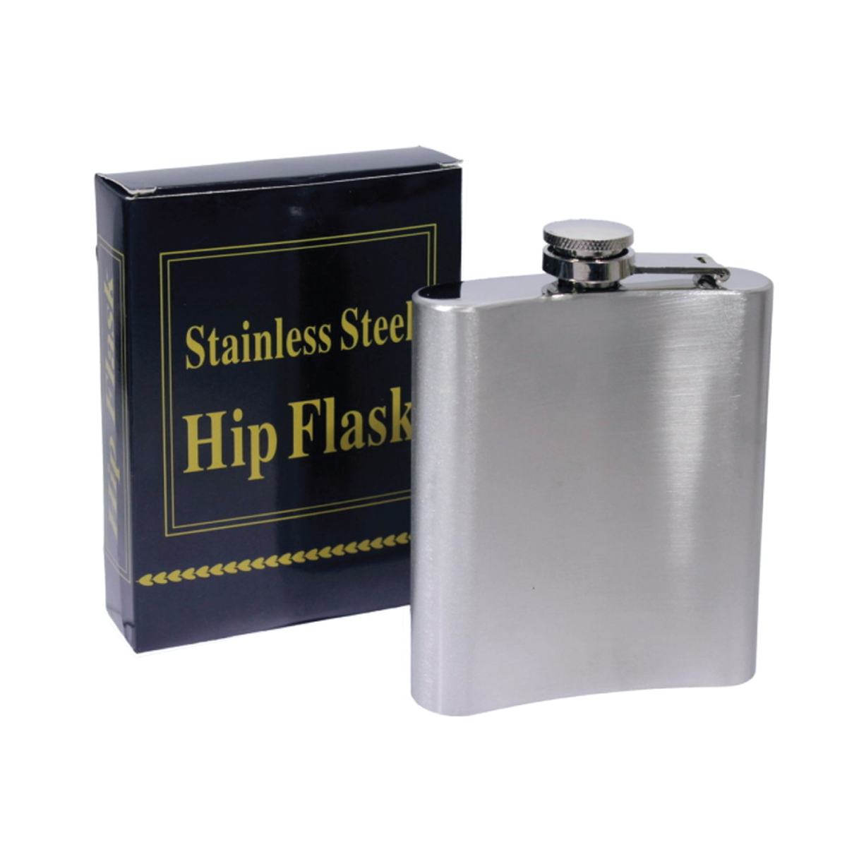 Silver Stainless Steel Hip Flask 7oz - For Return Gift, Corporate Gifting, Office or Personal Use JA70Z