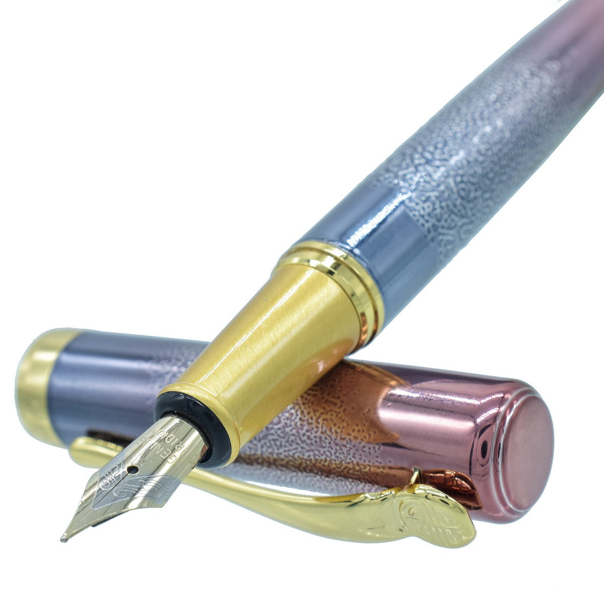 Multi Color Fountain Pen with Golden Clip - Perfect for Gifting, Luxurious Pen for Writers