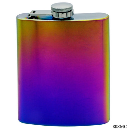 Rainbow Stainless Steel Hip Flask 8oz - For Corporate Gifting, Return Gift, Personal Use JA80ZMC