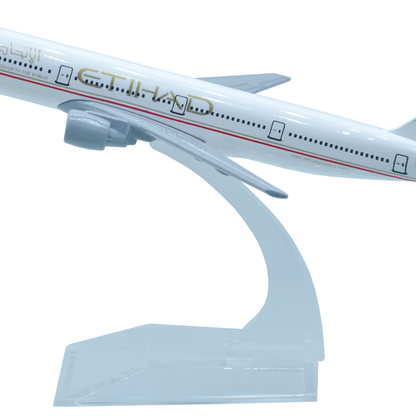 Aircraft Model Small Etihad Airways - For Office Use, Personal Use, or Corporate Gifting-JA