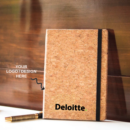 Personalized Eco-Friendly Cork A5 Size Corporate Notebook Diary - For Office Use, Personal Use, or Corporate Gifting BG107