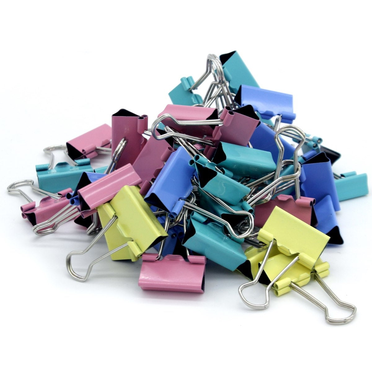 Set of 48 Pcs Binder Clips Assorted Colors 25mm - For Shops, Schools, Corporates, Office Use JABCC25MM