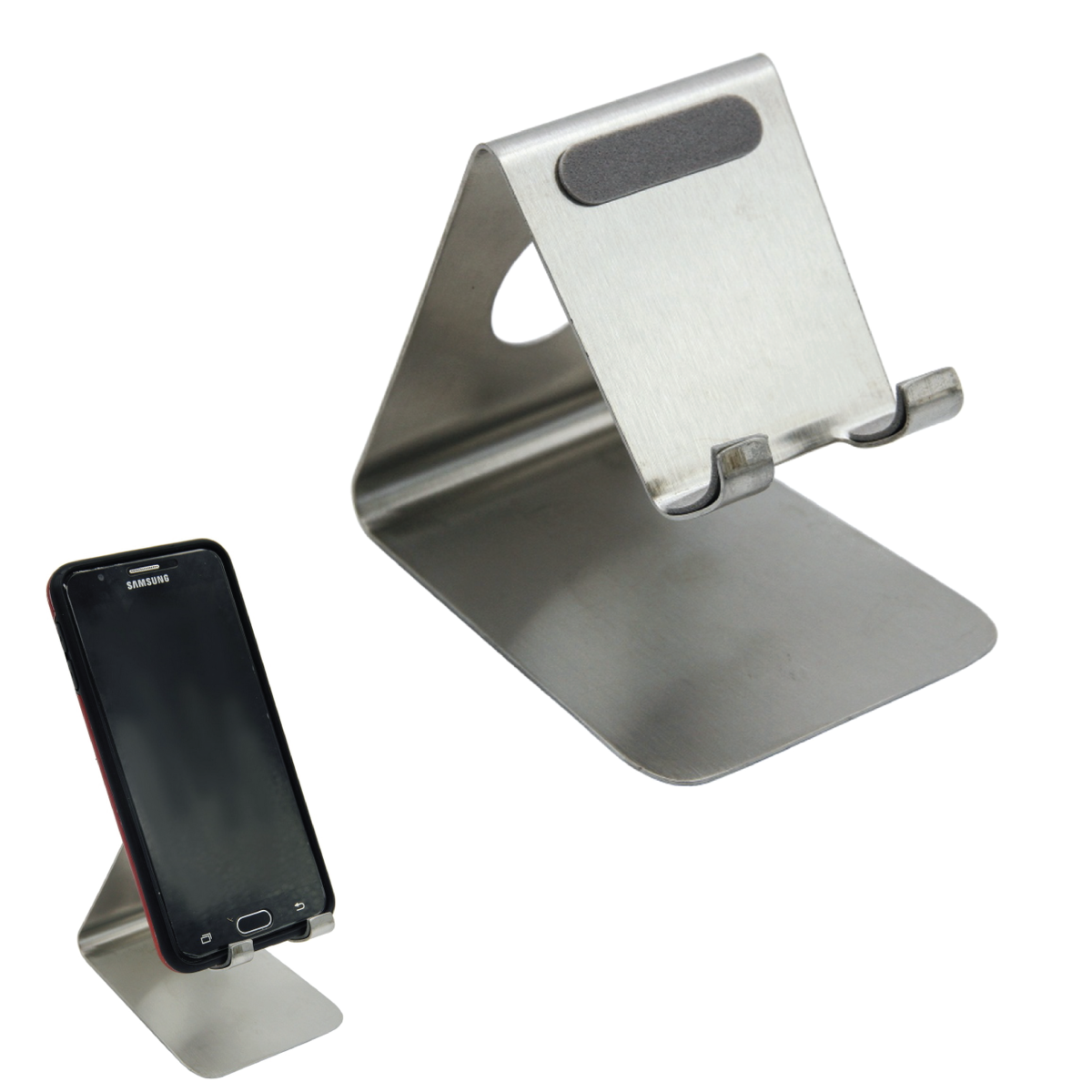 Silver Metal Mirror Finish Universal Mobile Phone Holder Stand - For Personal, Corporate Gifting, Return Gift, Event Gifting, Promotional Freebies JATTMS00
