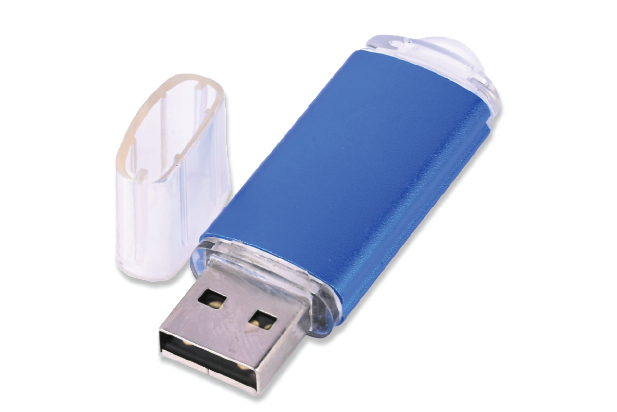 Personalized Blue Metal USB Pendrive for Promotions, Giveaway, Corporate, and Personal Gifting HKCSM217