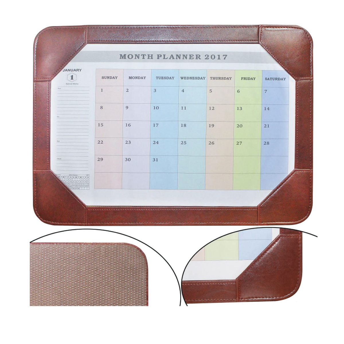 Brown Table Monthly Planner - For Shops, Schools, Corporates, Office Use JATMPB01/S00
