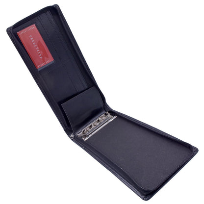 Black Cheque Book Cover cum Organizer - For Office Use, Personal Use, Corporate Gifting, Return Gift JACBHBK00