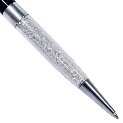 Black Crystal Ball Point Pen - For Office, College, Personal Use - Secunderabad