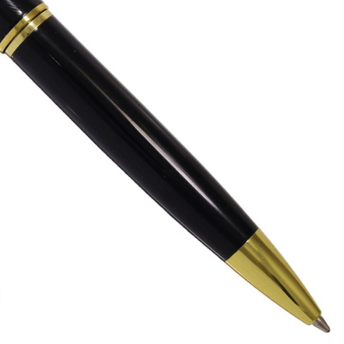 Professional Black Ball Pen with Golden Clip - For Office, College, Personal Use - Agra