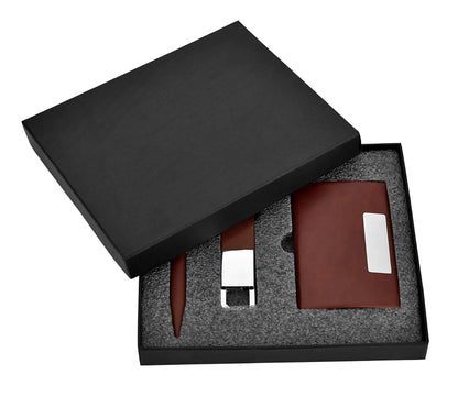 Pen, Keychain and Cardholder 3in1 Combo Gift Set - For Employee Joining Kit, Corporate, Client or Dealer Gifting, Promotional Freebie JK24