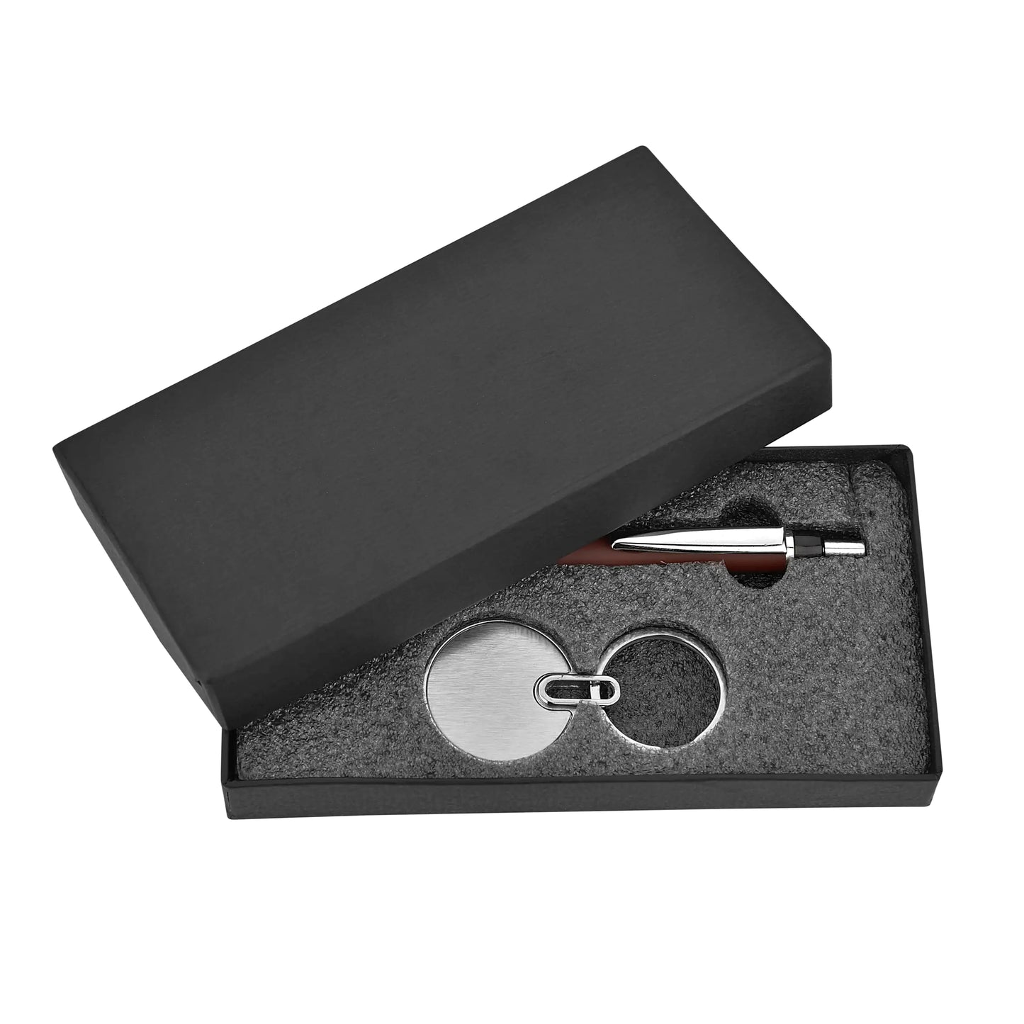 Pen and Keychain 2in1 Combo Gift Set - For Employee Joining Kit, Corporate, Client or Dealer Gifting, Promotional Freebie JKSR101