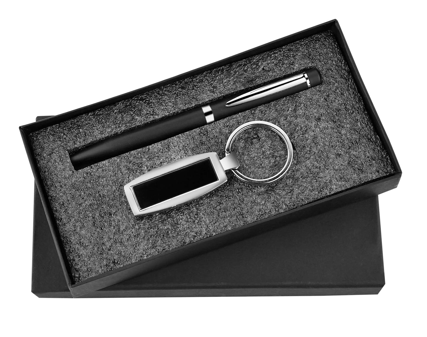 Pen and Keychain 2in1 Combo Gift Set - For Employee Joining Kit, Corporate, Client or Dealer Gifting, Promotional Freebie JKSR107