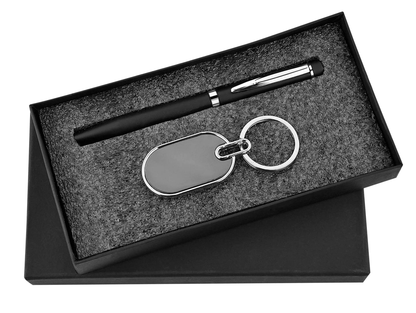 Pen and Keychain 2in1 Combo Gift Set - For Employee Joining Kit, Corporate, Client or Dealer Gifting, Promotional Freebie JKSR105