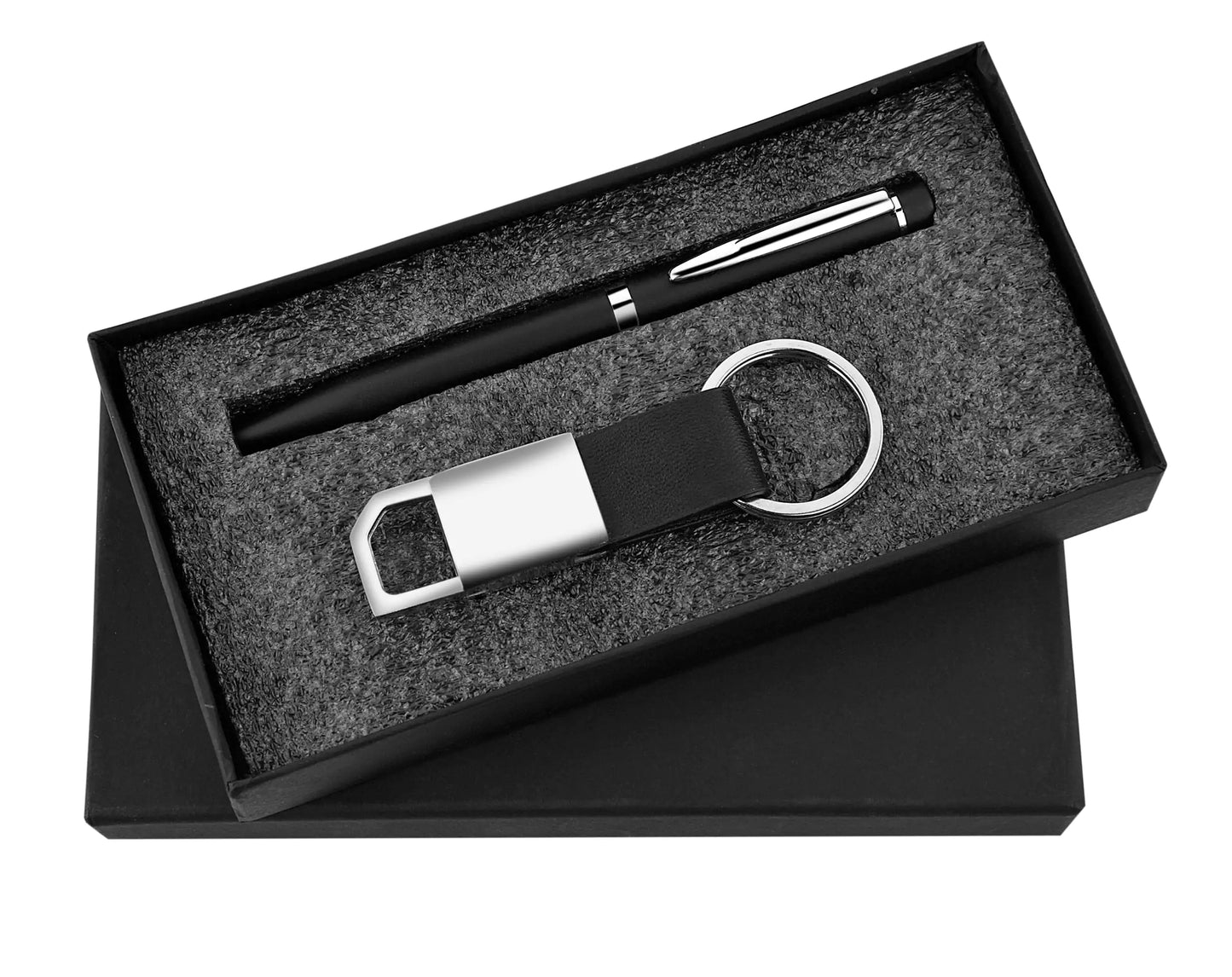 Pen and Keychain 2in1 Combo Gift Set - For Employee Joining Kit, Corporate, Client or Dealer Gifting, Promotional Freebie JK11