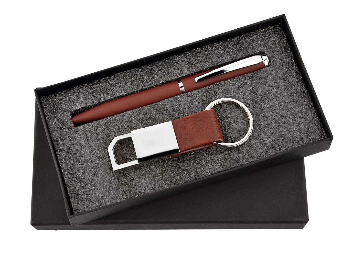 Pen and Keychain 2in1 Combo Gift Set - For Employee Joining Kit, Corporate, Client or Dealer Gifting, Promotional Freebie JKSR112