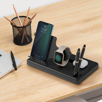 Personalized Multifunctional Desk Organizer with Smartphone, Watch, Sunglasses, Keychain, Wallet and Business Card Holder - For Corporate Gifting, Birthday Gift, Return Gift, Exhibition Gift, Event Freebies, Promotional Gift