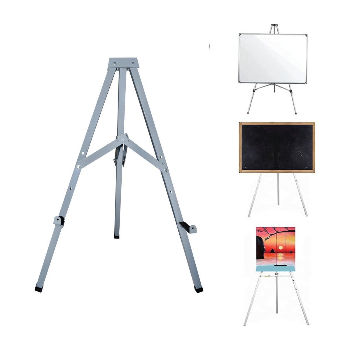 Metal Folding Easel Stand - For Corporate Gifting, Office Sign Board Display, Drawing Painting, Student Gifting, Shops, Restaurants JAMTLS