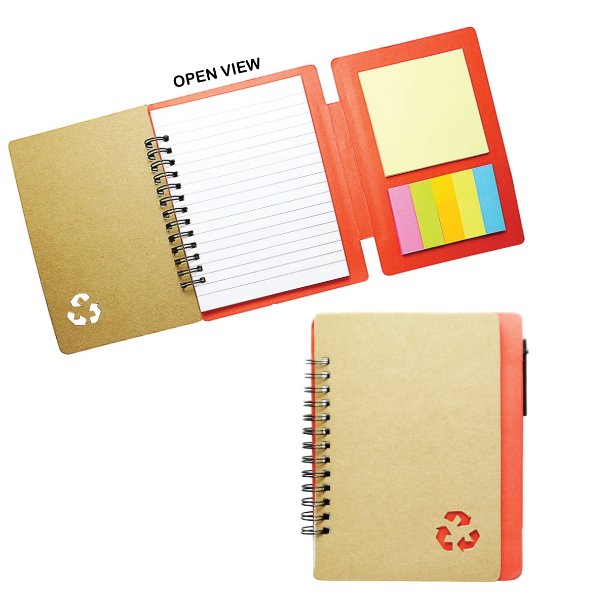 Eco-Friendly Three Fold Wiro Sticky Not Pad and Pen - For Office Use, Personal Use, or Corporate Gifting JAM044