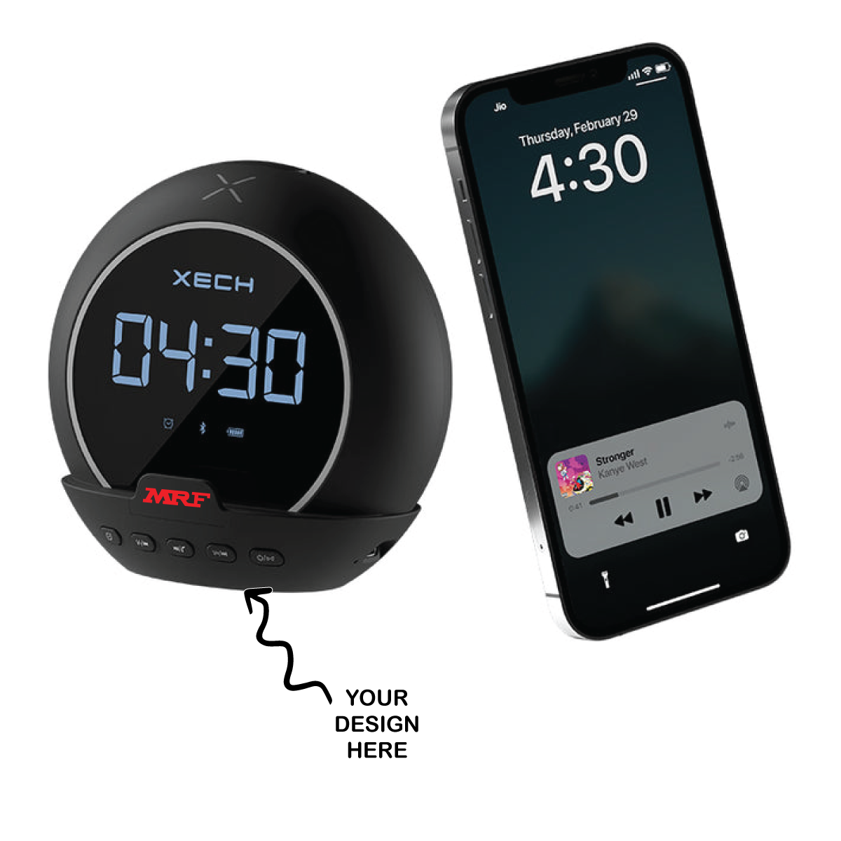 Personalized Wireless Bluetooth Speaker, Digital Clock, and Alarm - For Corporate Gifting, Office Gift Item, Return Gift, Event Gifts, Promotions