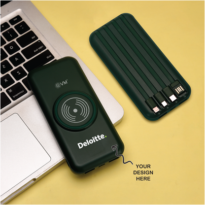 Personalized Green 10000mAh Power Bank - For Corporate Gifting, Event Gifting, Freebies, Promotions - EnWire HK10233