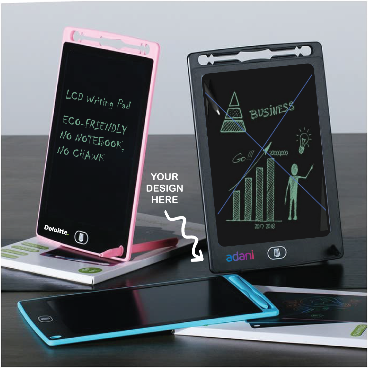 Personalized Eco-Friendly LCD Writing Pad - For Corporate Gifting, Employee Stakeholder or Customer Gifting, Student Gift, Return Gift, Event Freebies, Exhibition Gift, Promotional Item