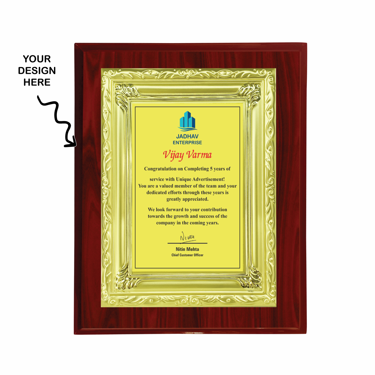 Personalized Memento - For Employee Reward and Recognition, Corporate Gifting, Award Shows, Sports Event, Competition, Students Reward - MA106220