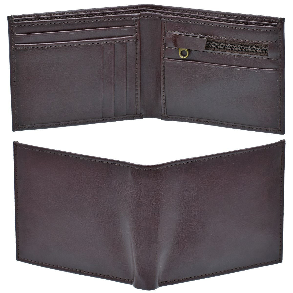 Brown Leather Gents Wallet - For Employee, Corporate, Client or Dealer Gifting, Promotional Freebie, Return Gift JA1