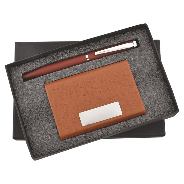 Pen and Cardholder 2in1 Combo Gift Set - For Employee Joining Kit, Corporate, Client or Dealer Gifting, Promotional Freebie JKSR113