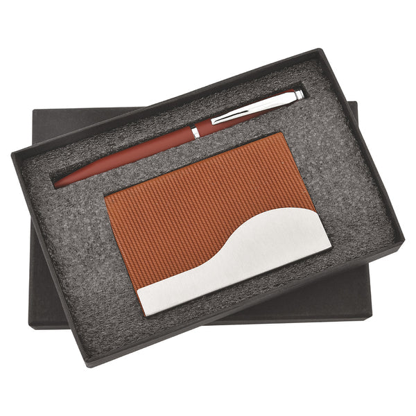 Pen and Cardholder 2in1 Combo Gift Set - For Employee Joining Kit, Corporate, Client or Dealer Gifting, Promotional Freebie JKSR114