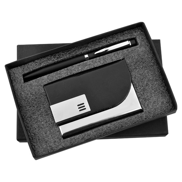 Pen and Cardholder 2in1 Combo Gift Set - For Employee Joining Kit, Corporate, Client or Dealer Gifting, Promotional Freebie JK18