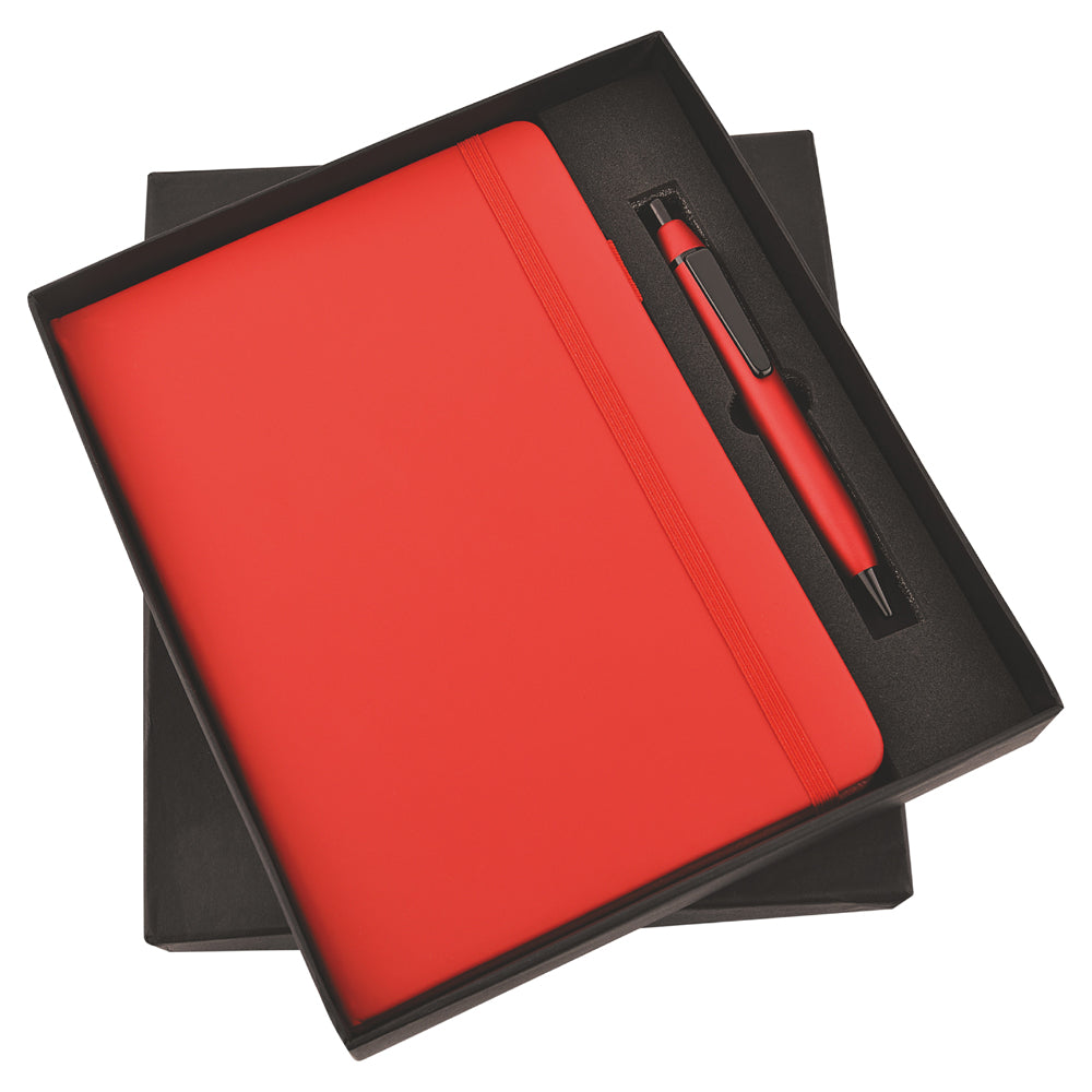 Red Notebook Diary and Pen 2in1 Combo Gift Set - For Employee Joining Kit, Corporate, Client or Dealer Gifting JKSR139