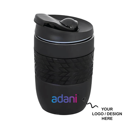 Personalized Black 300ml Spill Free Suction SS Mug - For Corporate, Client or Dealer Gifting, Promotional Freebie BGH138