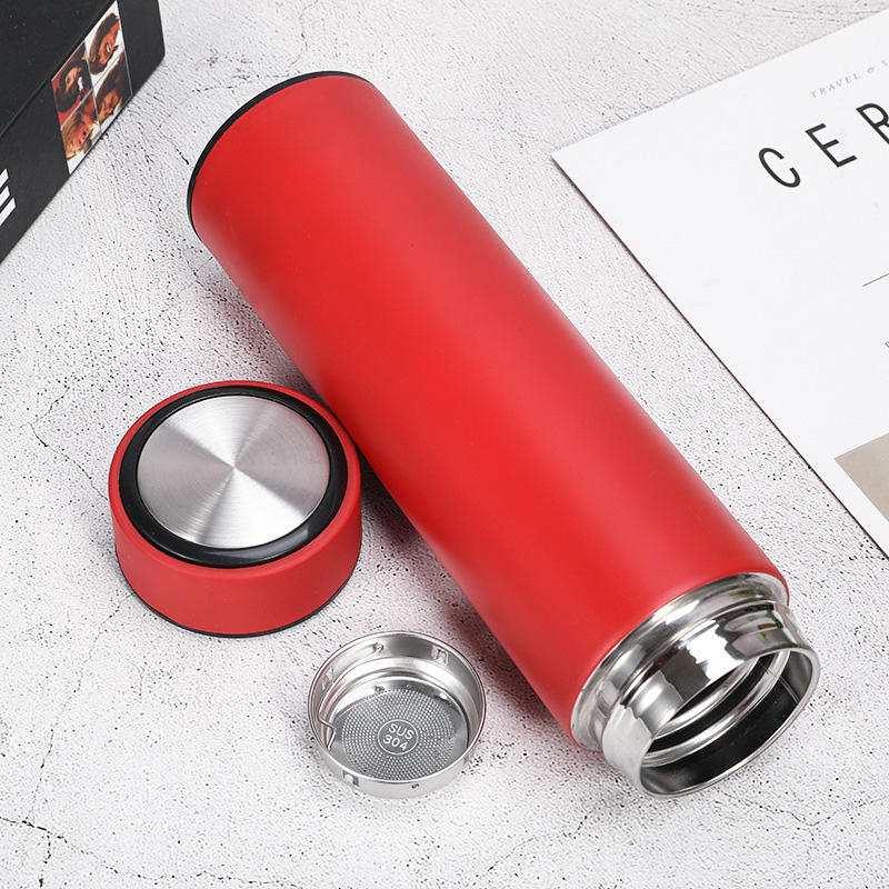 Personalized Red Non-Temperature Insulated Steel Water Bottle Laser Engraved - 500ml - For Return Gift, Corporate Gifting, Office or Personal Use