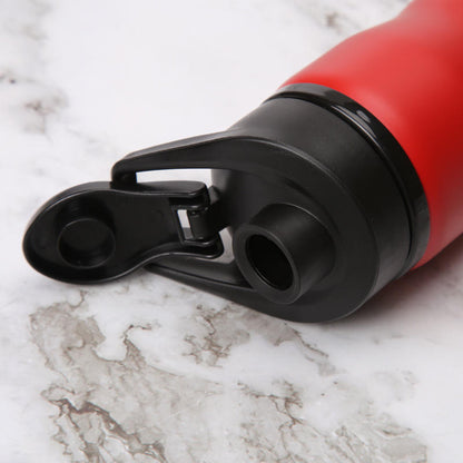 Red Steel Sports Sipper Water Bottle Laser Engraved - 750ml