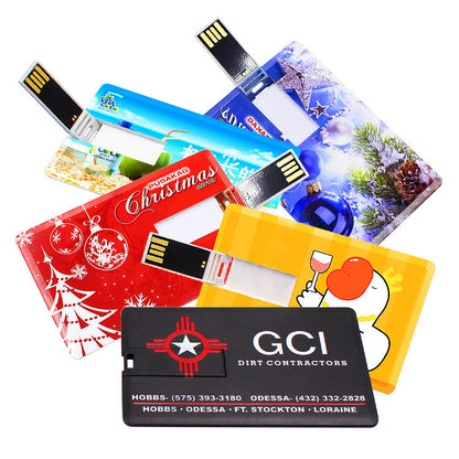 Fully Both Side Personalized Credit Card shape USB Pendrive for Promotions, Giveaway, Corporate, and Personal Gifting HKCSC002