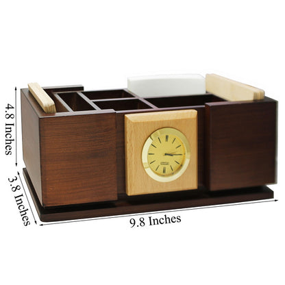 Brown Multipurpose Wooden Pen Stand - For Corporate Gifting, Events Promotional Freebie