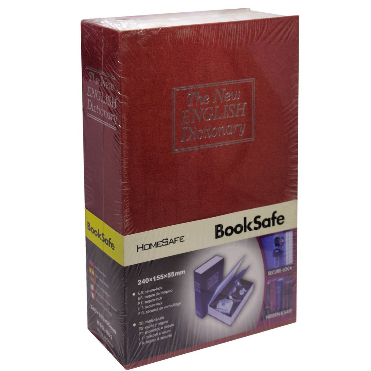 Book Safe Locker - Size: 240x155x55mm - For Hiding Cash, Credit Cards, Important Documents, Jewelry - Use as Return Gift, Corporate Gifting, Home Use - JA-KBS802