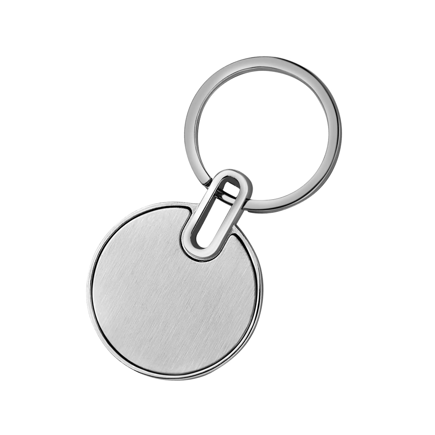 Round Steel Finish Metal Keychain - For Employee, Client, Dealer, or Corporate Gifting, Events Promotional Freebie JKC4
