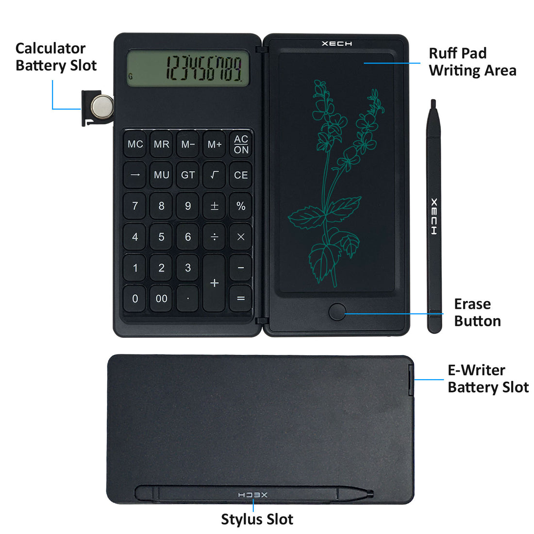 Personalized LCD E-Writer cum Calculator - For Office Use, Personal Use, Corporate Gifting, Return Gift, Event Gifting, Promotional Freebies