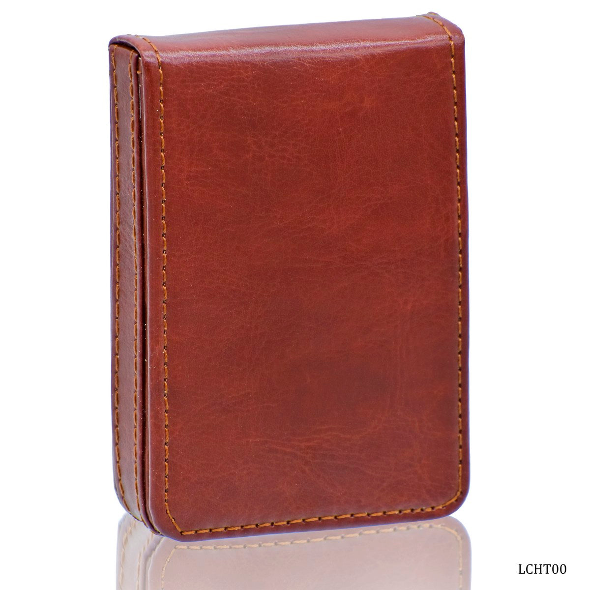 Vertical Leather Top Open Tan Business Card Holder - For Corporate Gifting, Event Gifting, Freebies, Promotions JALCHT00