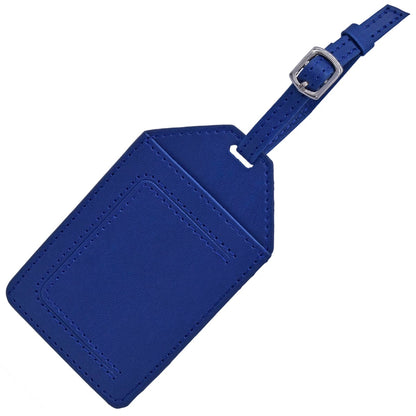 Blue Leather Luggage Tag - Gifts for Travelers, Travel Companies Gift Item, Personal or Corporate Gifting JALT02RBE