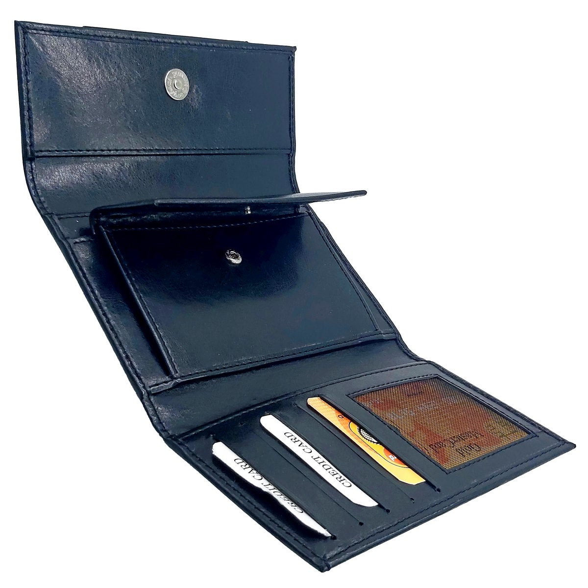 Black Leather Ladies Wallet - For Employee, Corporate, Client or Dealer Gifting, Promotional Freebie, Return Gift JALW128BK