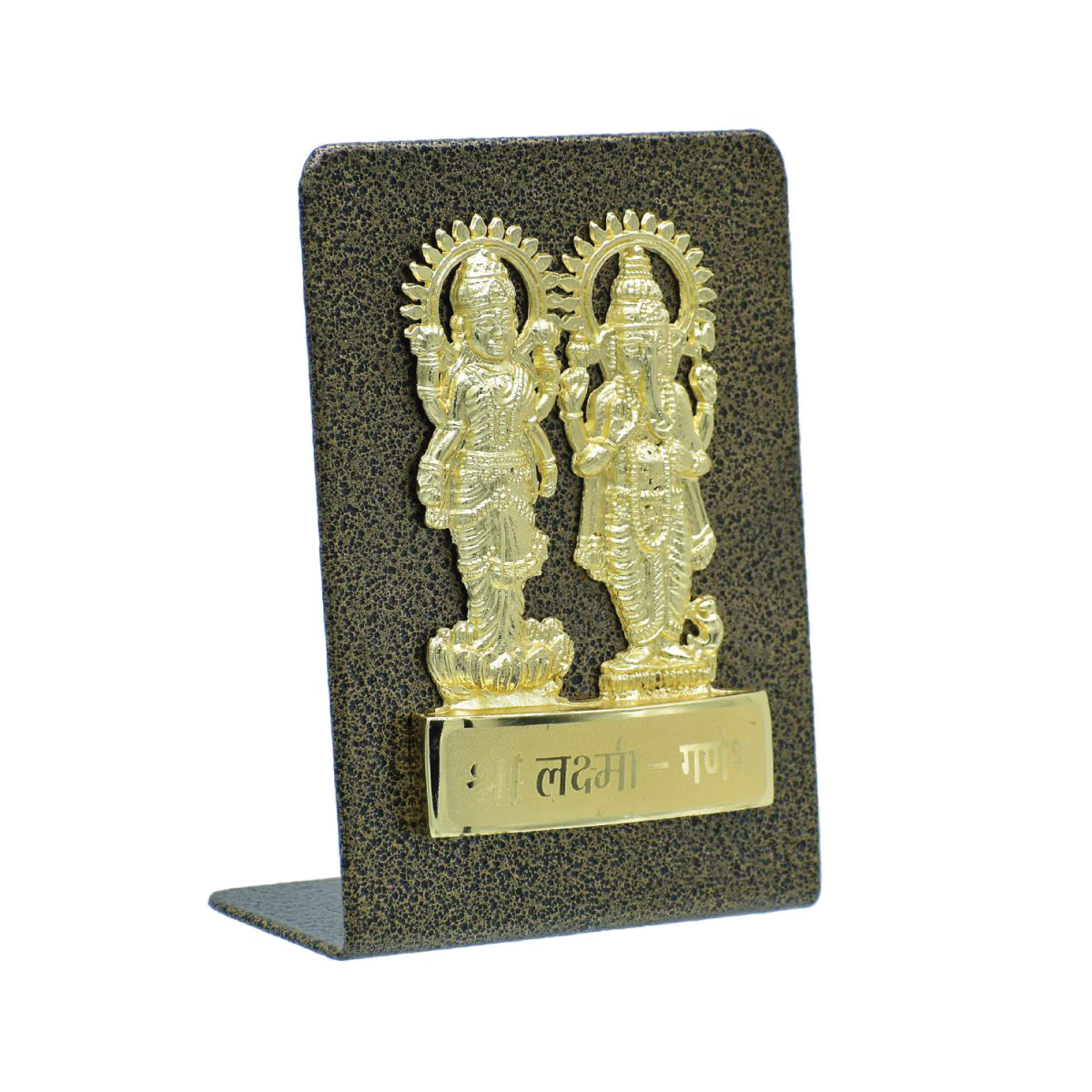Desktop Gold Shri Laxmi Ji and Ganesh Ji Plate - For Corporate Gifting, Diwali Gifting for Employees, Dealers, Stakeholders, Customers JATT660GBK